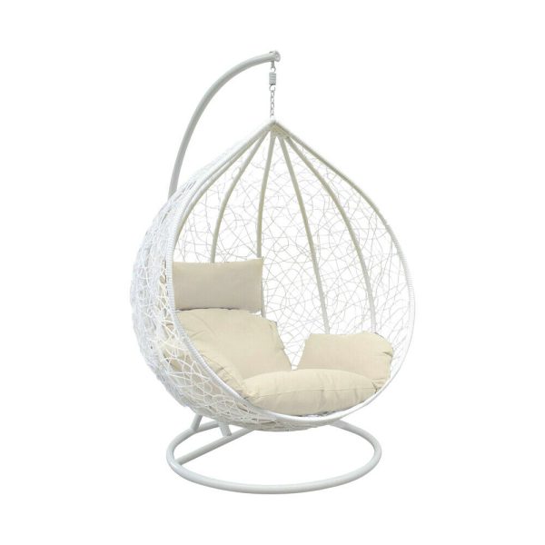 White Egg Chair & White Cushion