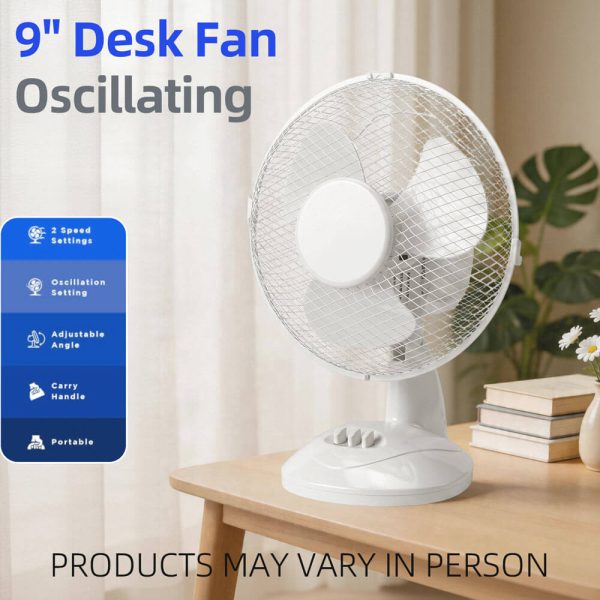 Compact Desk Fan 9 Inch – Quiet & Energy Efficient