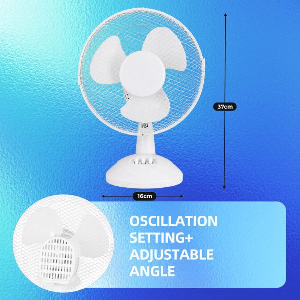 Compact Desk Fan 9 Inch – Quiet & Energy Efficient
