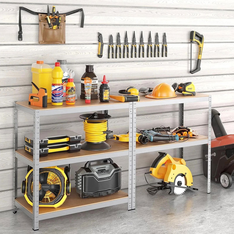 metal shelves