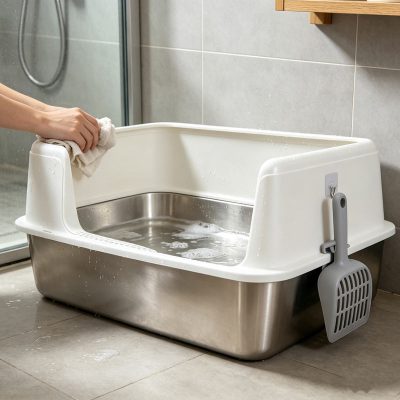 cat litter tray cleaning